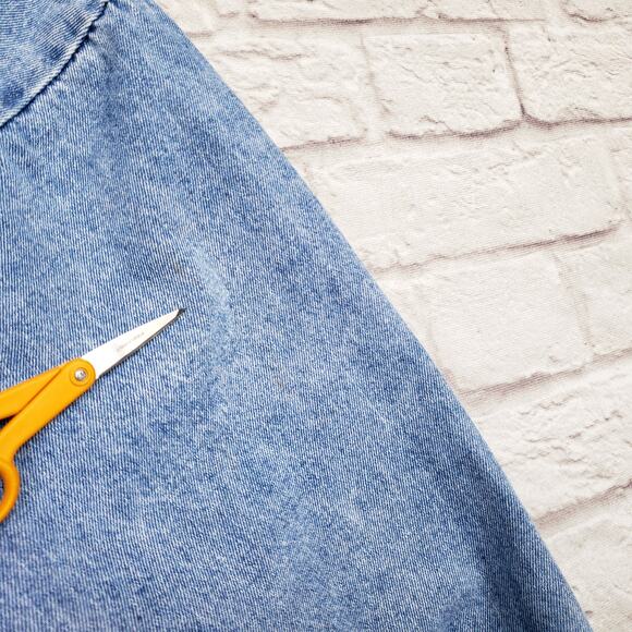 Vintage 90s Light Wash Denim Chore Coat Pockets Sun Belt Denim Size Large - Picture 6 of 7